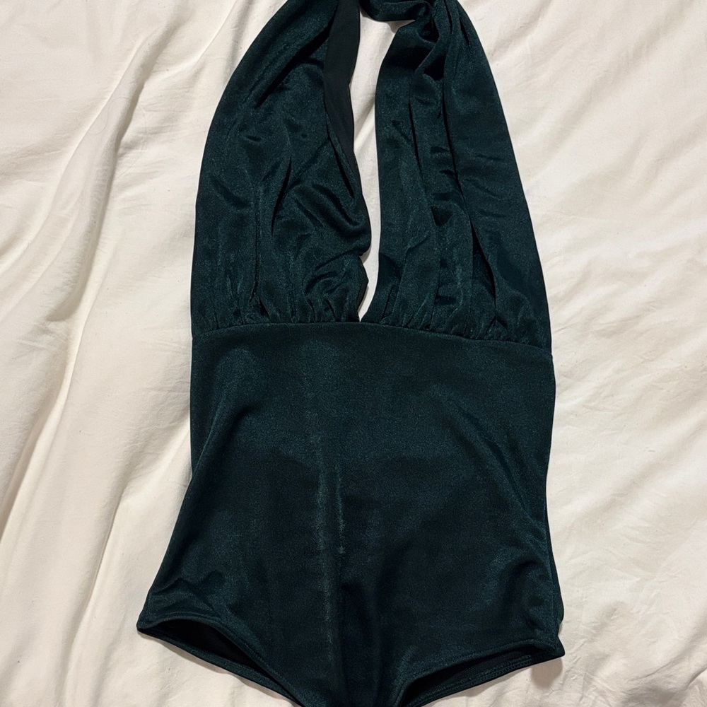 Elegant Black Halter Bodysuit